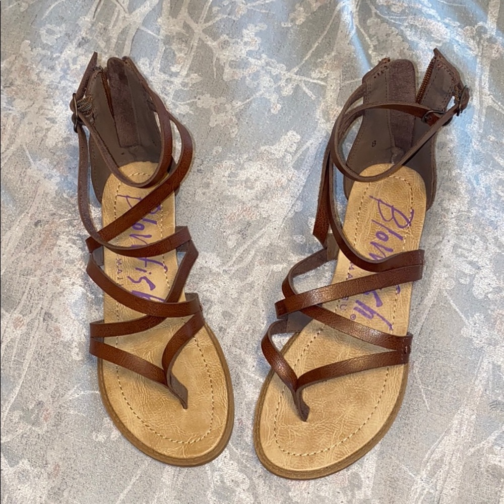 Chocolate brown strappy sandals